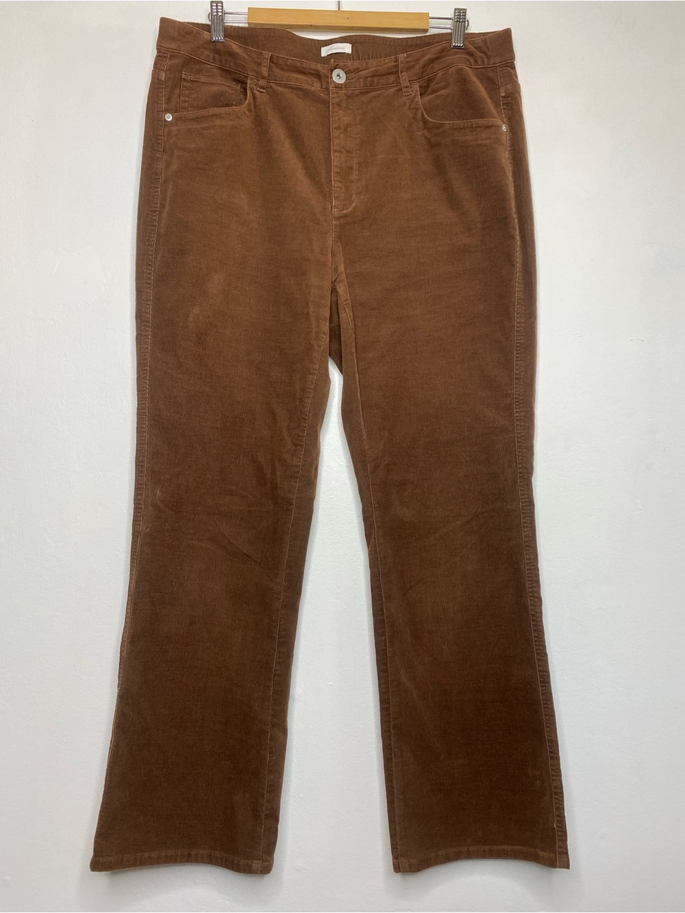 J.Jill Corduroy Brown straight leg pants Size 18 Fall Comfy
